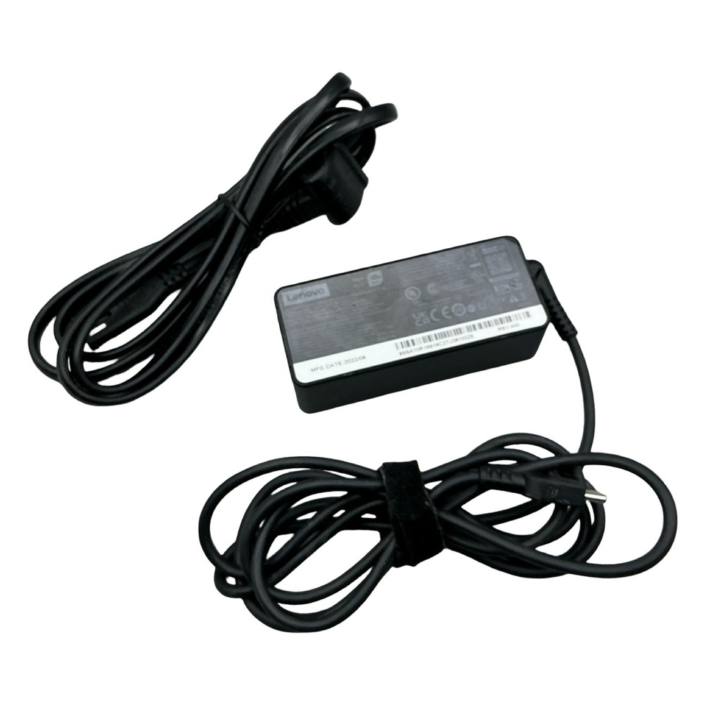 Lenovo 45W USB-C Laptop Power Adapter Charger ADLX45YCC2G SA10R16916 Black